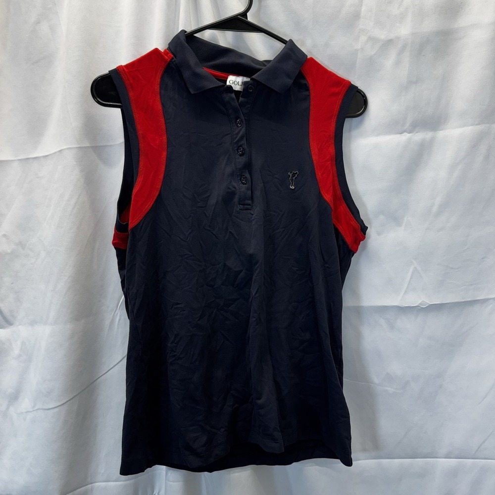 Golfino Navy & Red Women's Sleeveless Polo Size 10